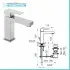 Scheda tecnica rubinetto lavabo in ottone cromato serie Italia