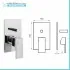 Caratteristiche tecniche miscelatore doccia incasso a 2 vie con deviatore in ottone cromato serie Italia
