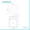 Scheda tecnica soffione doccia slim quadrato 30x30 cm in acciaio cromato