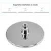 Set Doccia cromo con braccio tondo 40 cm + soffione tondo 22 cm ABS