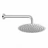 Set doccia cromo braccio doccia 35 cm + soffione tondo 20 cm acciaio inox