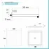 Set doccia quadrato cromo braccio 30 cm + soffione 20x20 cm acciaio