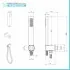 Set doccia cromo con doccetta quadrata presa acqua e flessibile