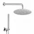 Set doccia incasso con soffione in acciaio inox da 20 cm e braccio doccia da 40 cm
