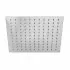 Soffione doccia in acciaio inox con snodo orientabile e ugelli in silicone anticalcare