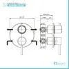 Scheda tecnica miscelatore a incasso con deviatore a 2 vie del set Essenza