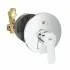 Rubinetto doccia a muro a 2 vie con deviatore in ottone cromato del set Bauedge