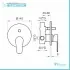 Caratteristiche tecniche miscelatore doccia a incasso con deviatore a 2 vie del set Ecostyle