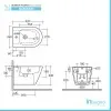 Misure bidet Set sanitari sospesi rimless Resort