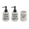 Set accessori linea Wash con 2 dispenser + bicchiere portaspazzolini bianco