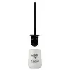 Portascopino da appoggio linea Wash in ceramica bianco con scritte nere