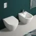 Water sospeso rimless serie Feeling in ceramica bianca opaca