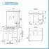 scheda Mobile Bagno da terra 85 cm rovere bianco