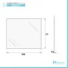 Scheda tecnica specchio rettangolare decorativo a filo lucido 100x60 reversibile