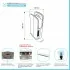 Specifiche tecniche Asciugatore mani elettrico 1450W funzionamento automatico salvaspazio grigio