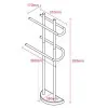 Piantana Portasciugamani in Acciaio Cromato con due Bracci H 89 cm