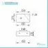 Grafico tecnico lavabo sospeso in ceramica 45x27,5 cm bianco lucido sinistro