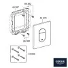 Placca Grohe per Cassetta di Scarico wc Verticale Serie Arena Cromata