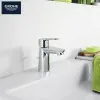 Miscelatore lavabo cromo Grohe Bauedge con piletta taglia S