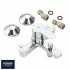 Miscelatore vasca e doccia GROHE BauEdge in ottone cromato