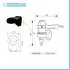 Dimensioni phon per capelli 1300W in acciaio con supporto a muro in ABS nero