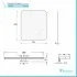 Specchio bagno 70x90 cm reversibile con angoli tondi e luce LED fredda