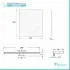 Specchio bagno 70x90 cm reversibile con luce LED fredda 