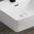 Lavamani da appoggio in ceramica 50x42 cm rettangolare bianco lucido