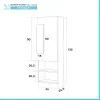Pensile Bagno stile Industrial Sospeso H. 135 Rovere Effetto Legno