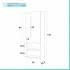 Pensile Bagno stile Industrial Sospeso H. 135 Rovere Effetto Legno