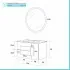 Mobile Bagno Sospeso Moderno Legno Rovere 100x47 cm Completo di Specchio Tondo
