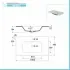 Mobile Bagno Sospeso Moderno Legno Rovere 100x47 cm Completo di Specchio Tondo