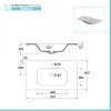 Mobile Bagno Sospeso Effetto Legno 80x47 cm con Specchio Tondo