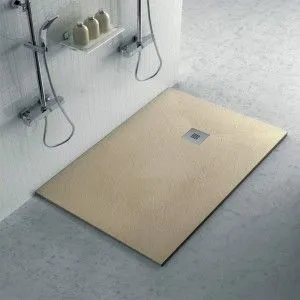 Piatto doccia 70x120 in resina su misura tortora effetto pietra Karen