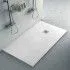 Piatto doccia filo pavimento Karen 80x150 in resina bianco pietra