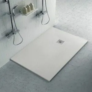 Piatto doccia in resina 80x120 rettangolare Karen ghiaccio pietra