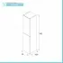 Scheda tecnica colonna bagno sospesa bianco opaco 2 ante reversibili serie Melody