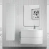 Mobile bagno sospeso 90  Melody bianco opaco con vasca e specchio