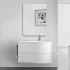 Composizione bagno sospesa Melody 90 bianco opaco