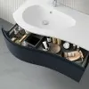 Mobiletto bagno sospeso 90 Melody blu navy con vasca e specchio