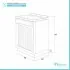 Scheda tecnica mobile lavatoio 50x50 bianco con serranda vasca e asse lavapanni