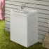 Mobile lavatoio salvaspazio 60x45 bianco con vasca e ripiano interno