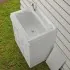 Mobile lavanderia salvaspazio 60x45 bianco con vasca e ripiano interno