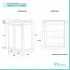 Scheda tecnica mobile lavatoio salvaspazio 60x45 bianco con vasca e ripiano interno