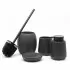 Set accessori bagno da appoggio 4 pezzi con portascopino INCLUSO