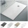Piatto doccia filo pavimento Karen 80x150 in resina bianco pietra