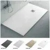 Piatto doccia su misura 90x120 Karen in resina bianco effetto pietra