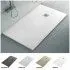 Piatto doccia su misura 90x120 Karen in resina bianco effetto pietra