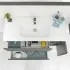Arredo bagno sospeso 110 cm effetto pietra Oxid