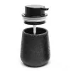 Apertura superiore dell'erogatore sapone liquido in ceramica nero con effetto glitter